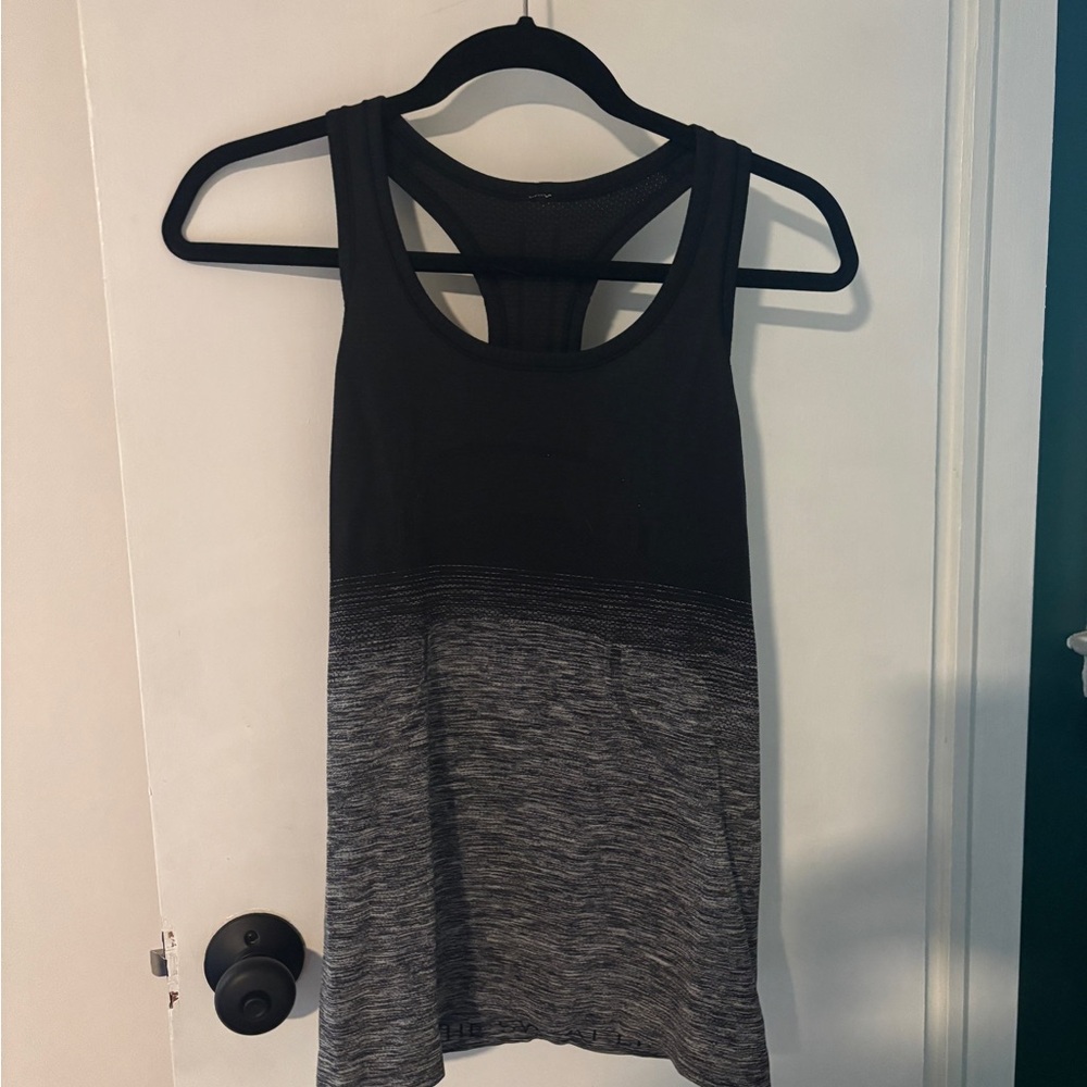 Lululemon Athletica Black and Gray Sleeveless Tank Top